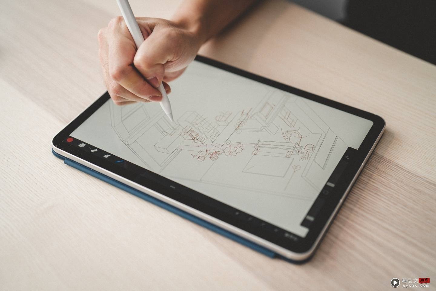用 iPad Air 和 Apple Pencil 勾勒出咖啡厅的模样！听插画家 Ker Ker 分享奇妙的透视创作旅程 数码科技 图10张